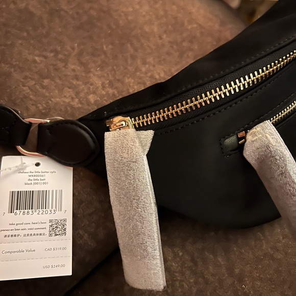 AUTHENTIC ♠️ KATE SPADE ♠️ CHELSEA BELT BAG/WAIST/FANNY PACK BLACK NYLON - Picture 5 of 9